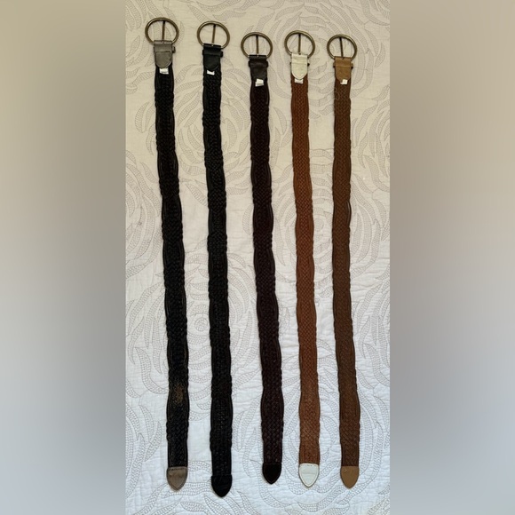 5 Woven Genuine Leather Belts (GAP Japan) - Picture 4 of 14